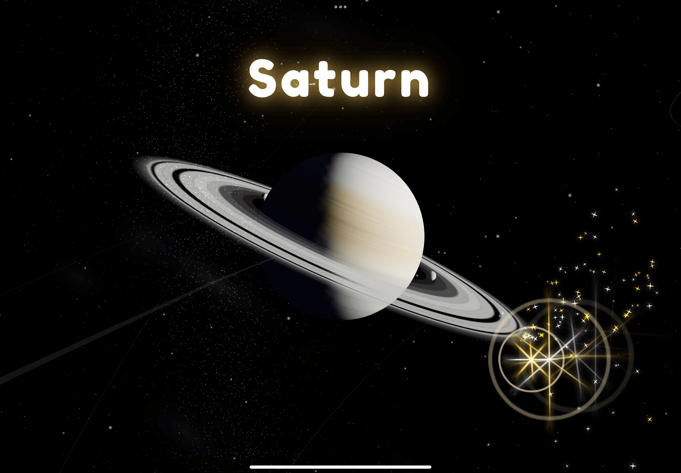Saturn in Touch & Sparkle Planets